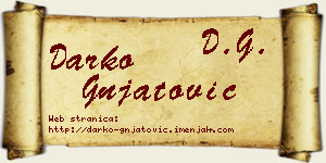 Darko Gnjatović vizit kartica